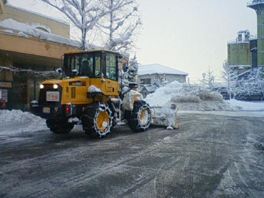朝の駐車場