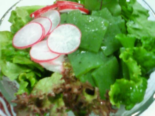 生野菜と大とろ