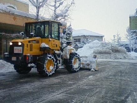 朝の駐車場